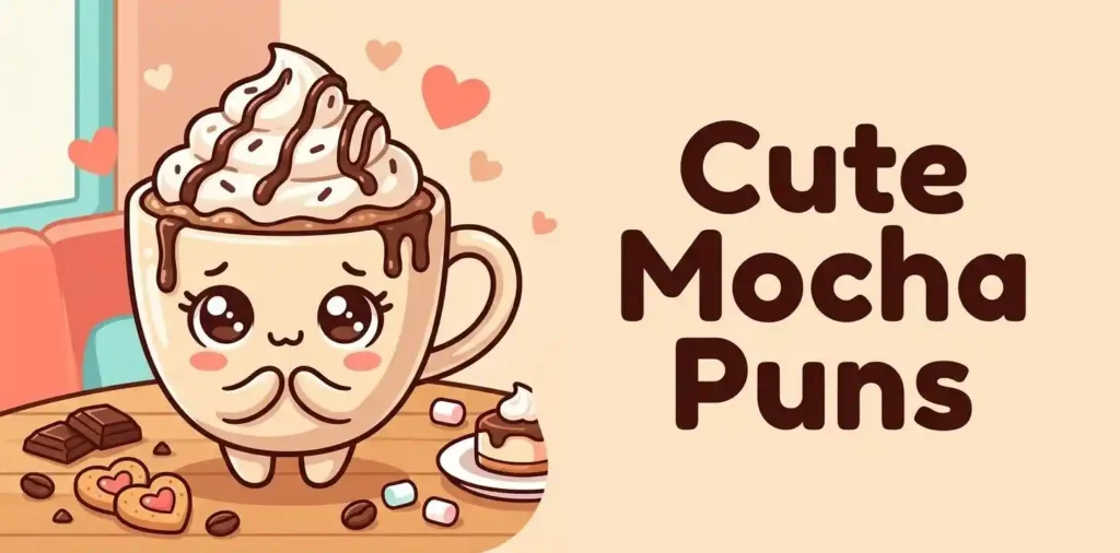 Adorable mocha cup with hearts