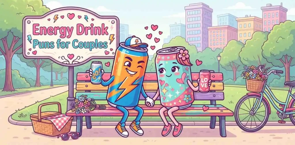 Cute energy drink couple date