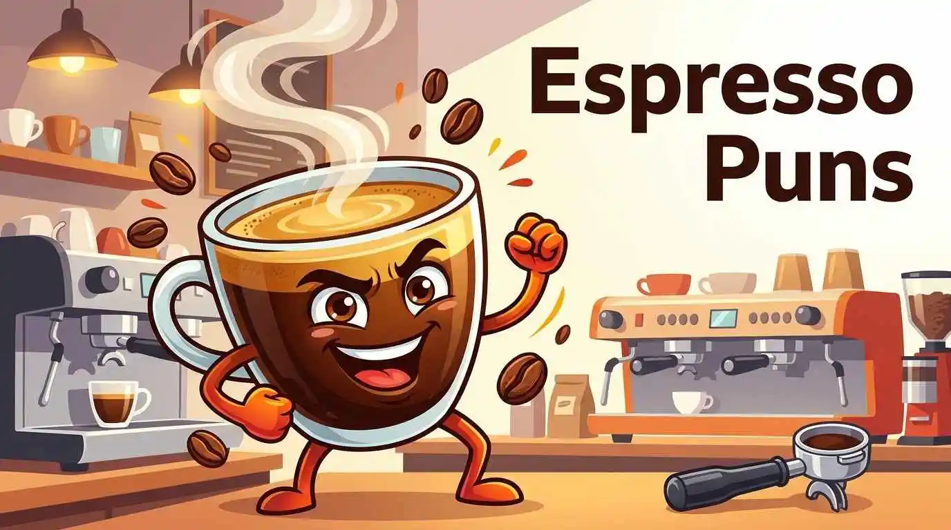 Funny espresso cup with energy