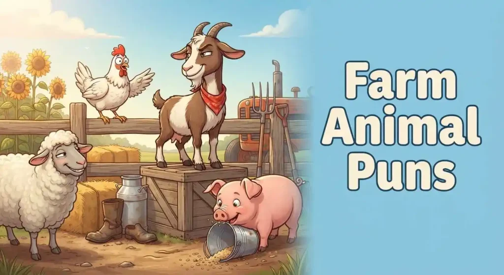Funny farm animals posing together