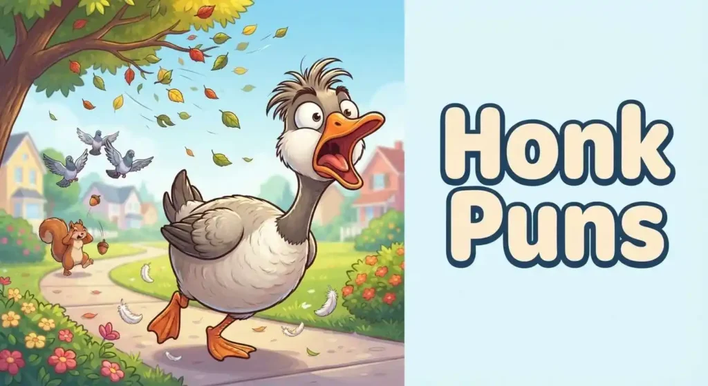 goose making a funny honk