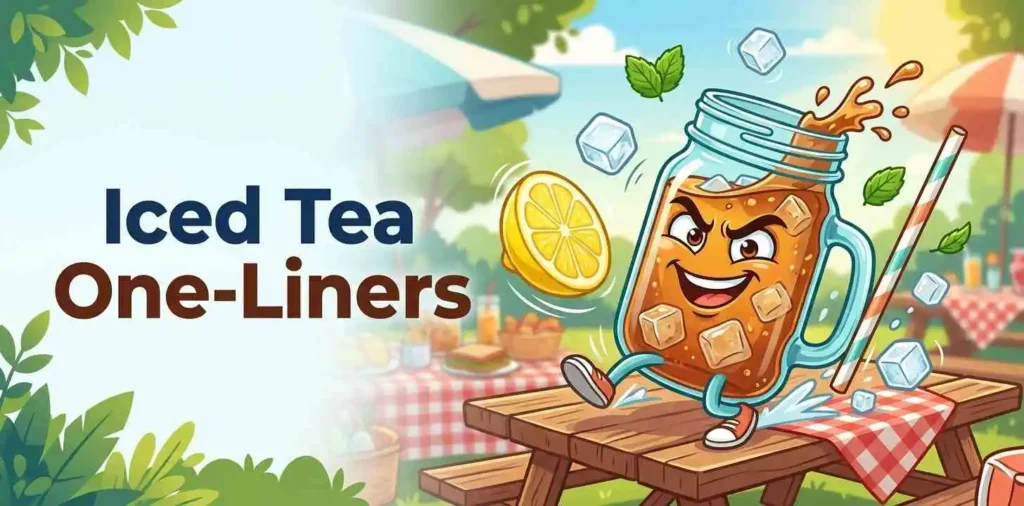 Playful iced tea with ice cubes