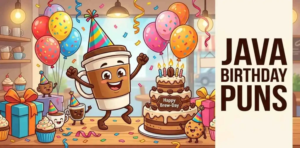 Coffee cup celebrating birthday party