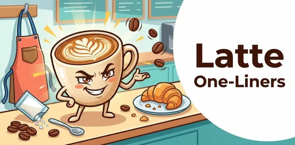 Funny latte making coffee jokes
