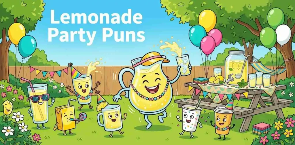 Lemonade party with lemons