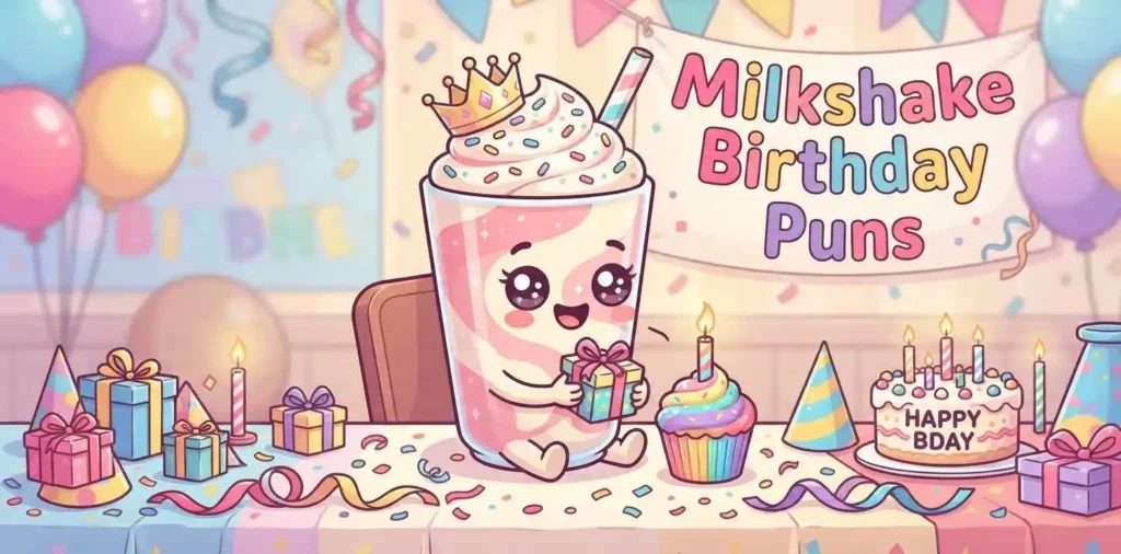 Cute milkshake birthday celebration