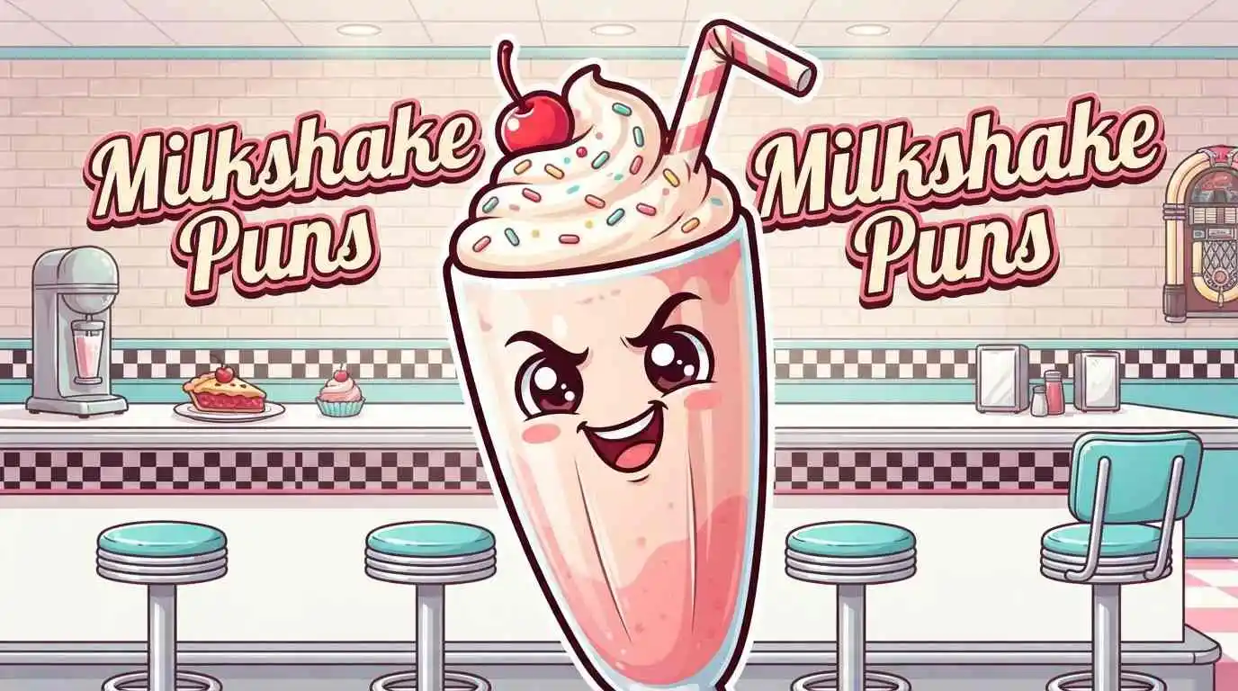 Funny milkshake with sprinkles