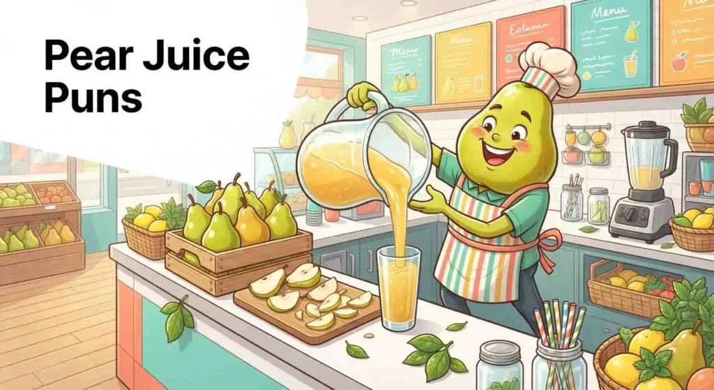 Funny pear juice
