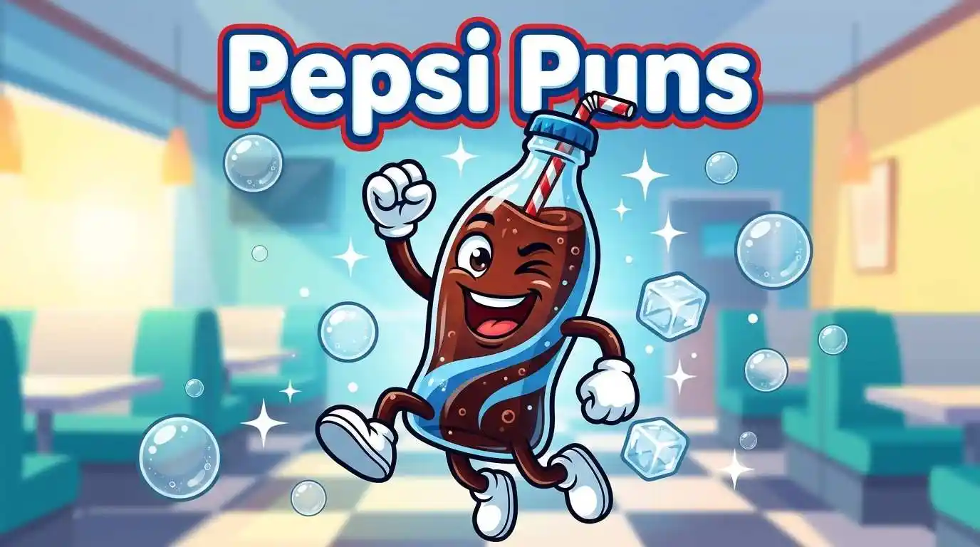 Funny cola bottle smiling brightly
