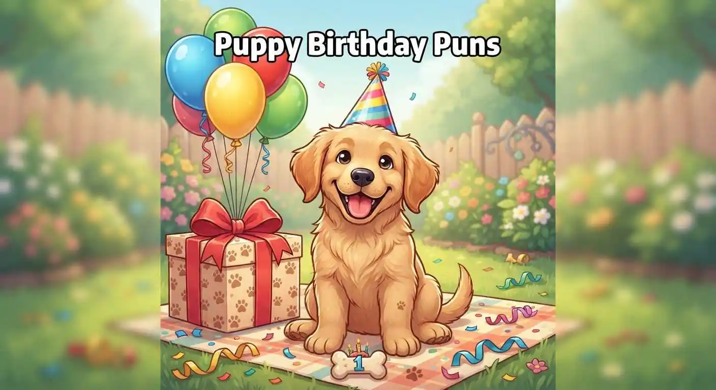 Cute puppy birthday