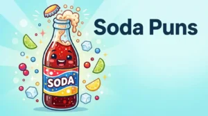Funny soda bottle fizzing