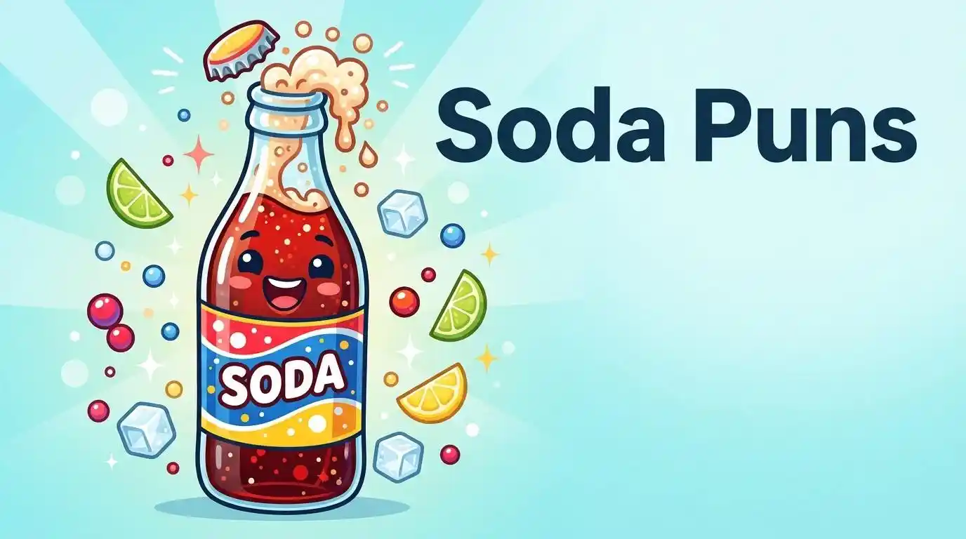 Funny soda bottle fizzing