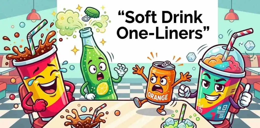 Soda characters sharing funny moments