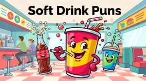 Funny soft drinks laughing together