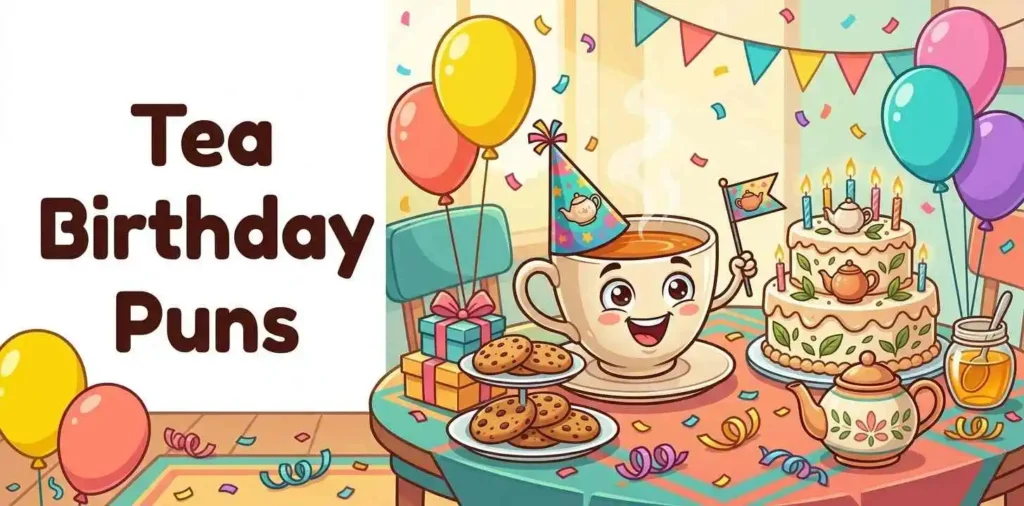 Teacup celebrating birthday with cake