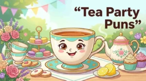 Funny teacup at party