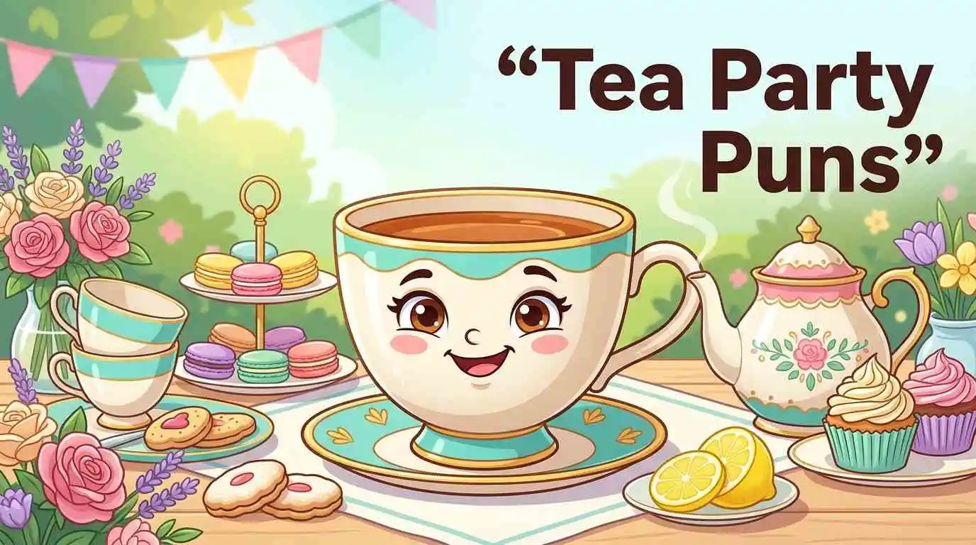 Funny teacup at party